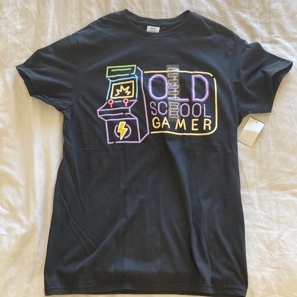 Old School Gamer neon black video game t shirt size medium - Picture 1 of 4